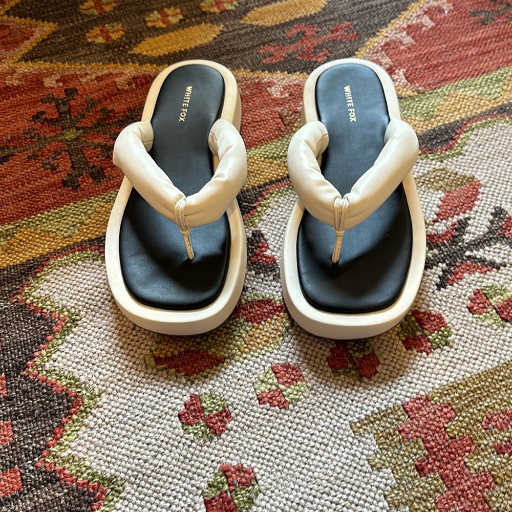 White Fox platform sandals